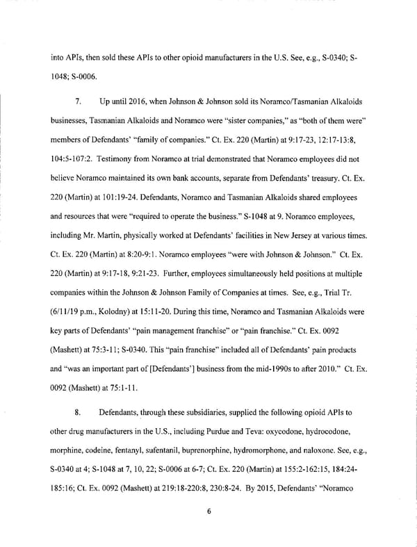 Johnson & Johnson Opioids Verdict - Page 6