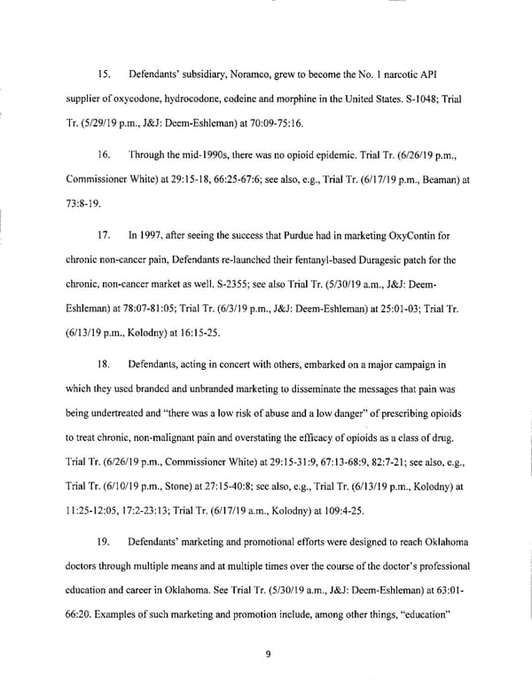 Johnson & Johnson Opioids Verdict - Page 9