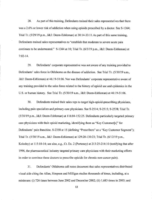 Johnson & Johnson Opioids Verdict - Page 13
