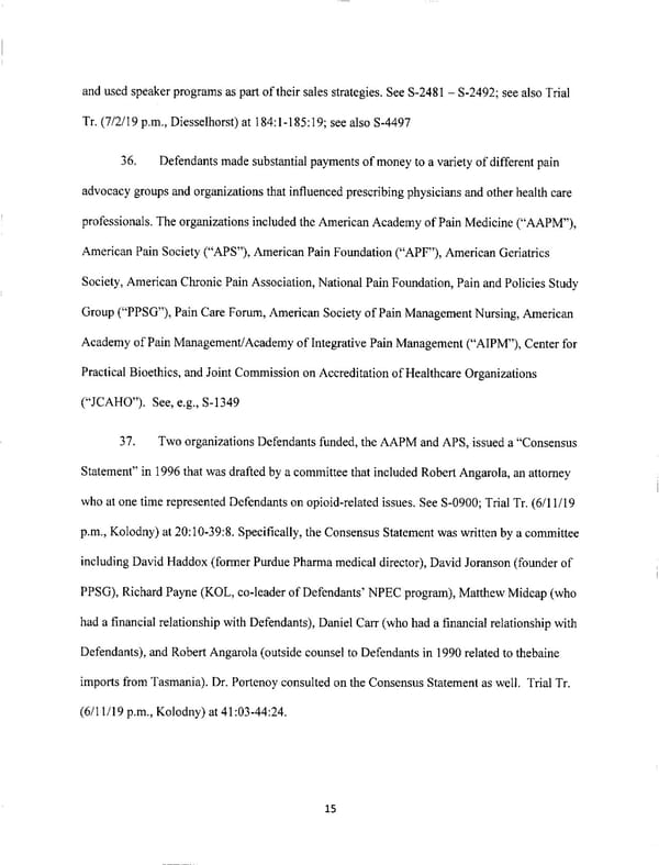 Johnson & Johnson Opioids Verdict - Page 15