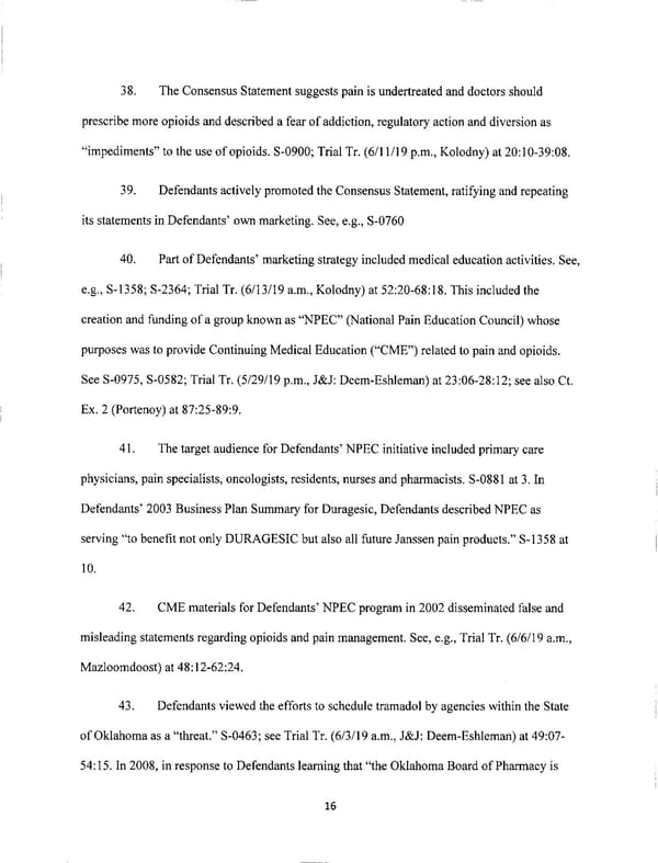 Johnson & Johnson Opioids Verdict - Page 16