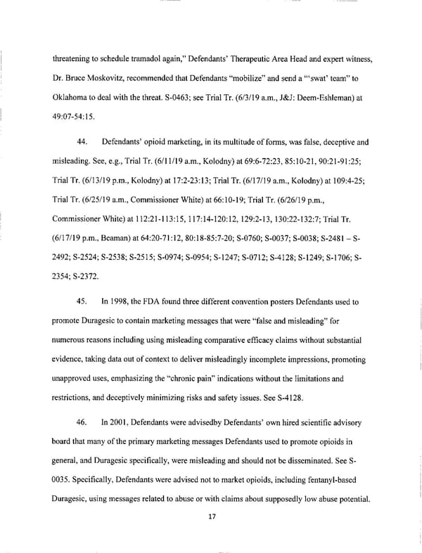 Johnson & Johnson Opioids Verdict - Page 17