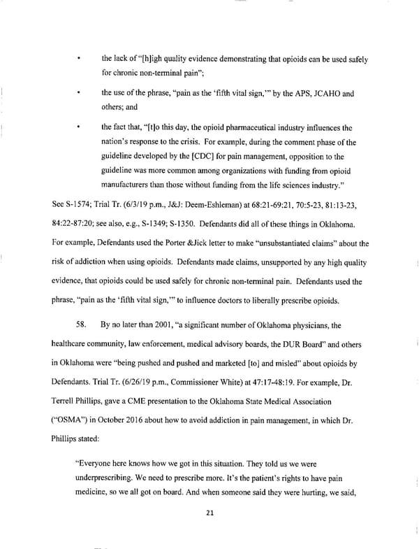 Johnson & Johnson Opioids Verdict - Page 21