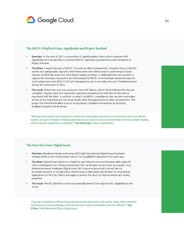 Cloud as an Innovation Platform in Capital Markets - Page 21