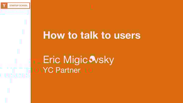 How to Talk to Users - Page 1
