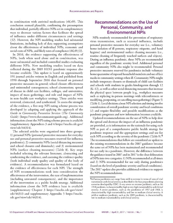 Community Mitigation Guidelines to Prevent Pandemic Influenza - Page 13