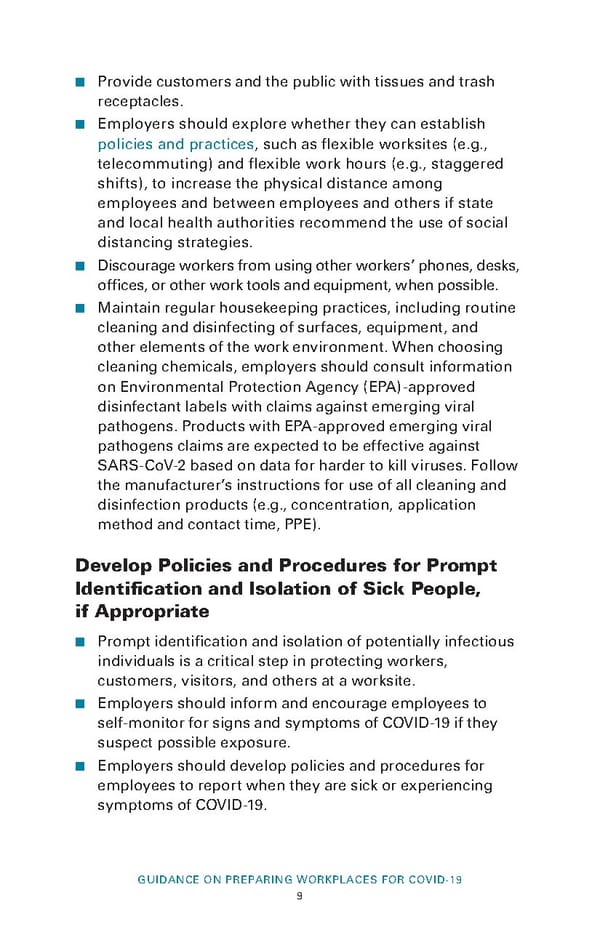 Guidance on Preparing Workplaces for COVID-19 - Page 11