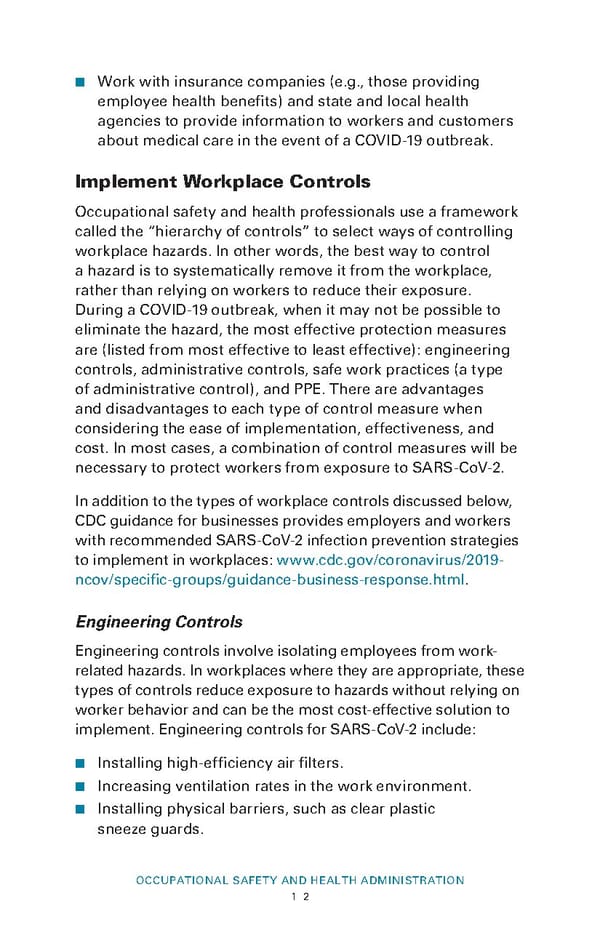 Guidance on Preparing Workplaces for COVID-19 - Page 14