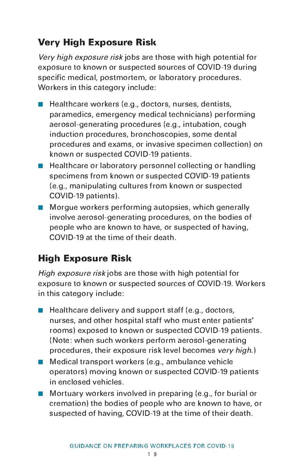 Guidance on Preparing Workplaces for COVID-19 - Page 21