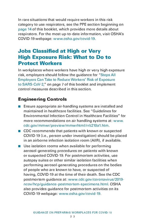 Guidance on Preparing Workplaces for COVID-19 - Page 25