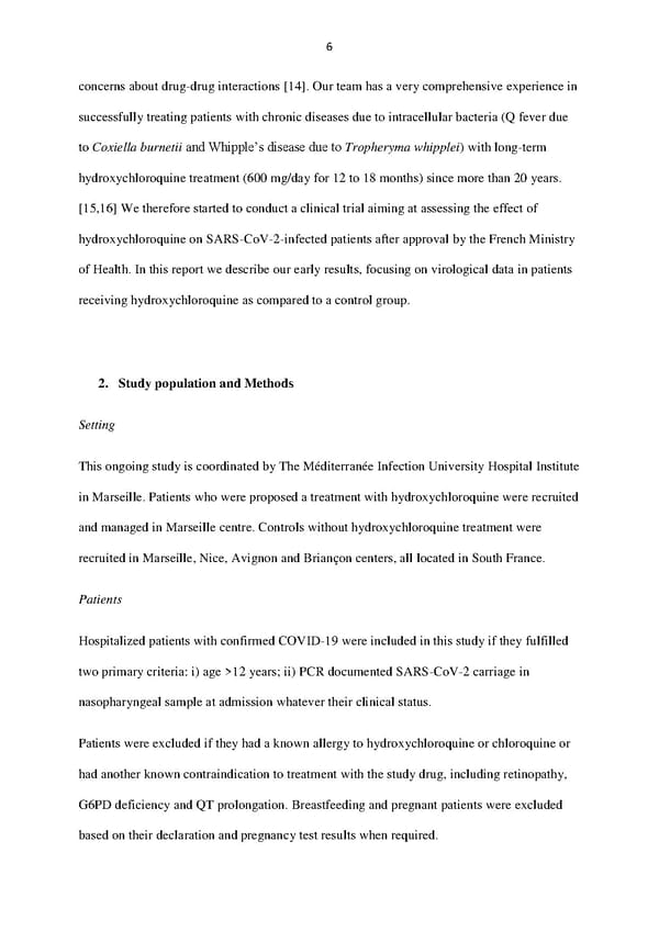 Hydroxychloroquine and Azithromycin as a Treatment of COVID-19 - Page 6