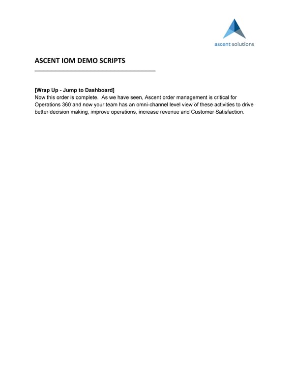 Ascent IOM Demo Scripts - Page 6