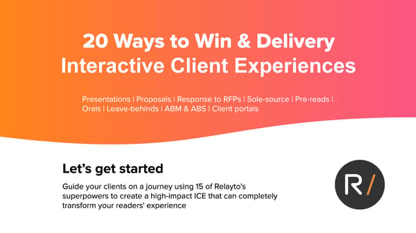 20 Ways to Win & Delivery - Page 1