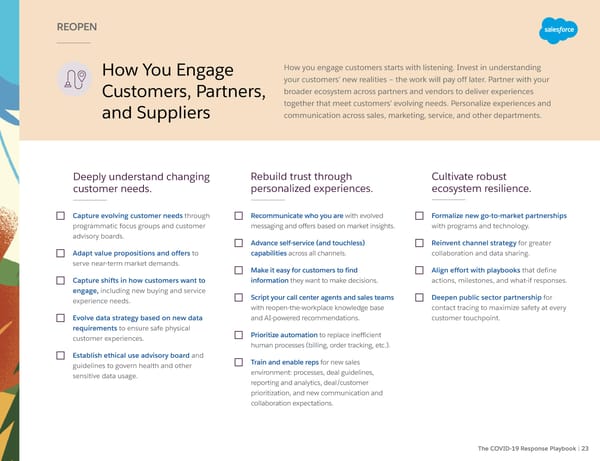 Salesforce: The COVID-19 Response Playbook - Page 23