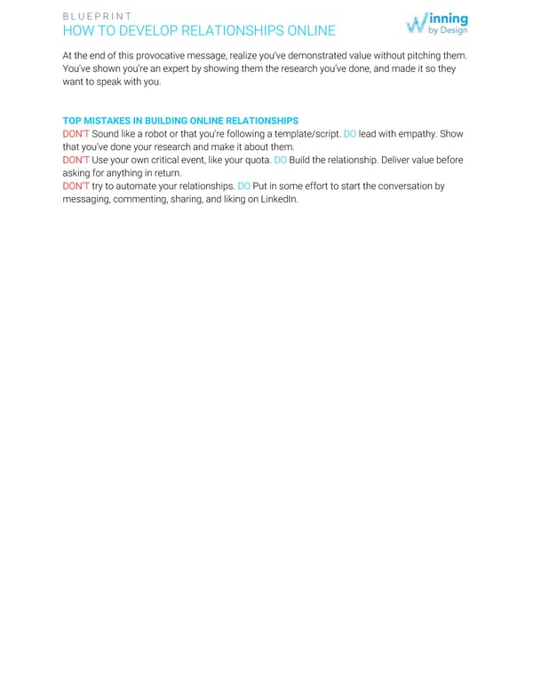 Blueprint | 05 How To Develop Relationships Online - Page 3