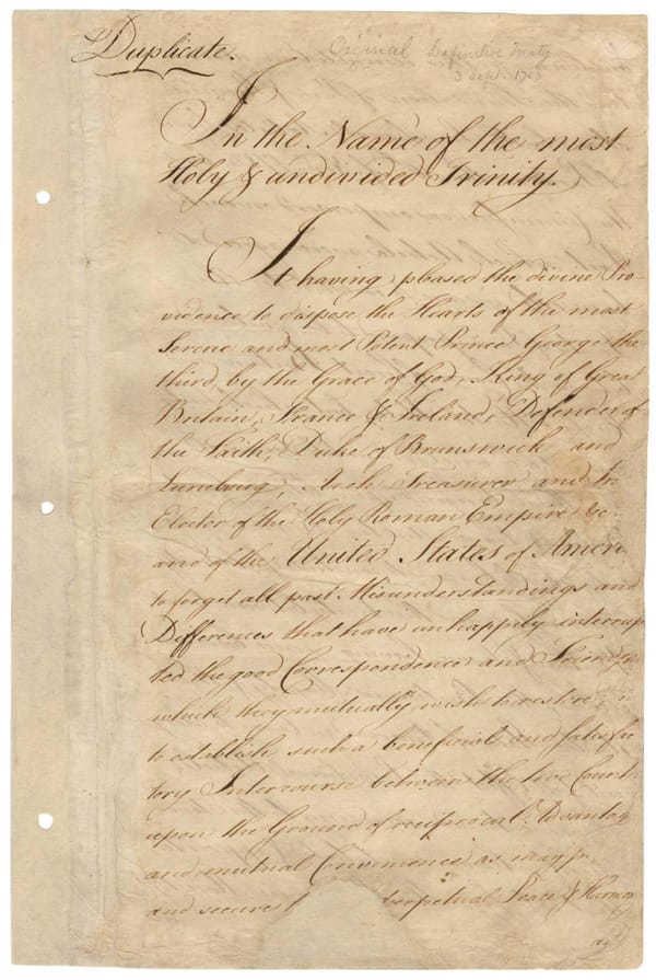 Treaty of Paris (1783) - Page 1
