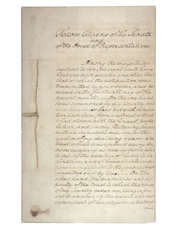 President George Washington's First Inaugural Speech (1789) - Page 1