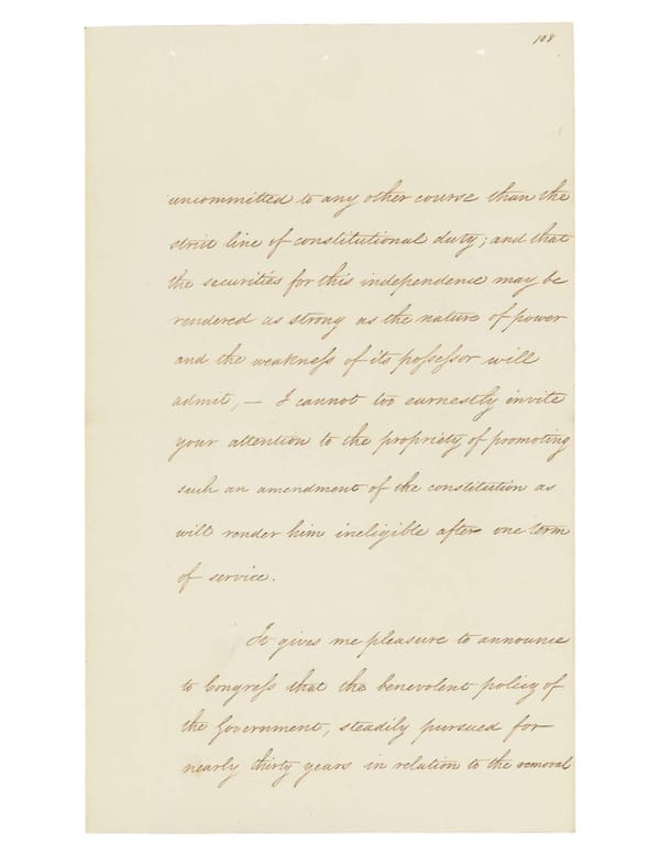 President Andrew Jackson's Message to Congress 'On Indian Removal' (1830) - Page 1