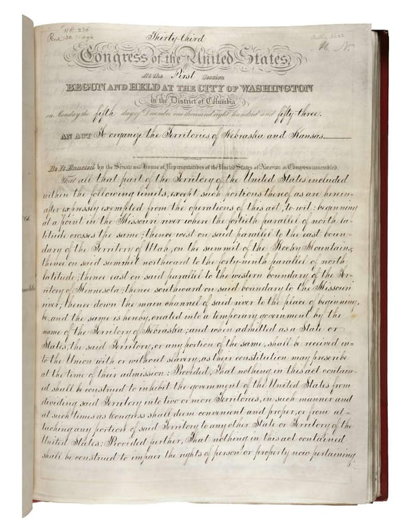 Kansas-Nebraska Act (1854) - Page 1