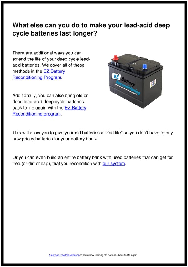 7 Ways To Prolong The Life Of Deep Cycle Lead-Acid Batteries - Page 8