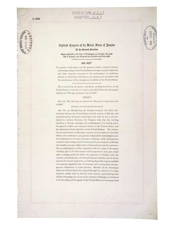 Marshall Plan (1948) - Page 1