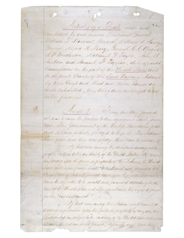 Treaty of Fort Laramie (1868) - Page 1