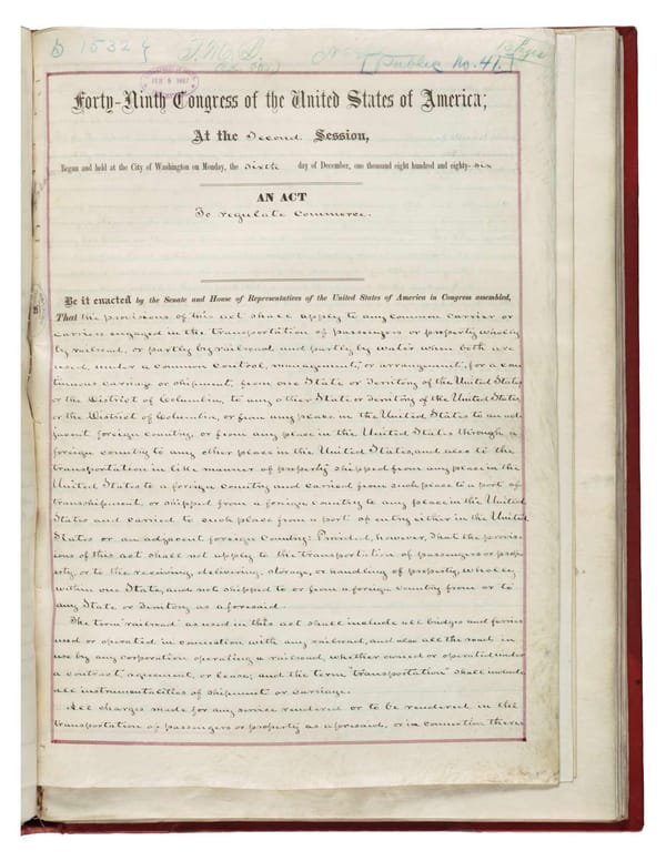 Interstate Commerce Act (1887) - Page 1