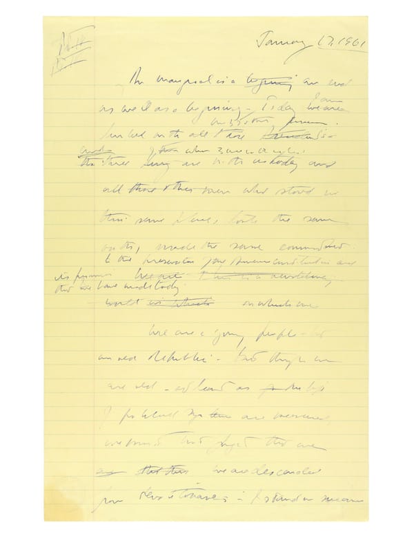 President John F. Kennedy's Inaugural Address (1961) - Page 1