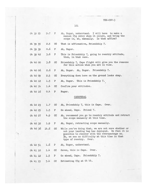 Transcript of John Glenn's Official Communication with the Command Center (1962) - Page 2