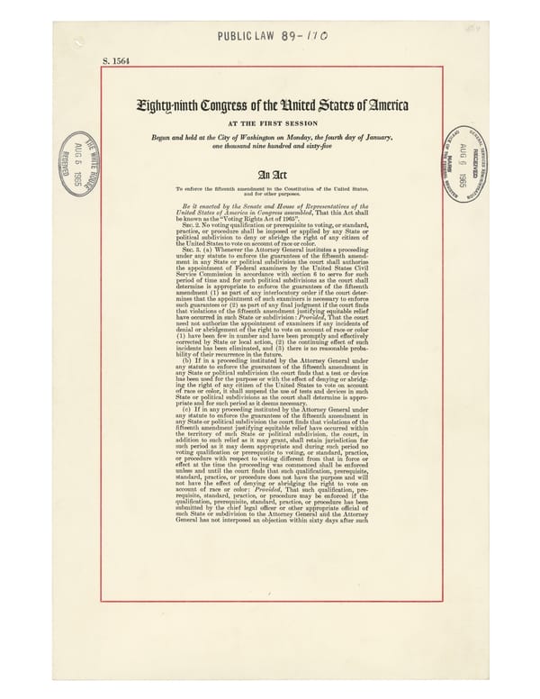 Voting Rights Act (1965) - Page 1