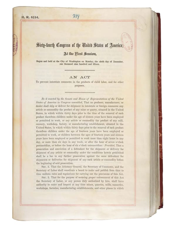 Keating-Owen Child Labor Act of 1916 (1916) - Page 1