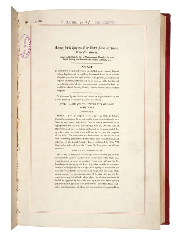 Social Security Act (1935) - Page 1