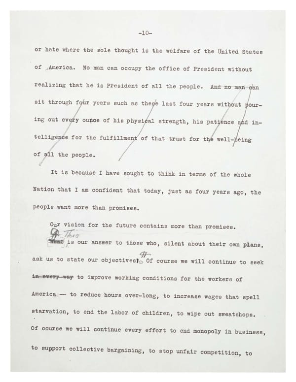 President Franklin Roosevelt's Radio Address unveiling the second half of the New Deal (1936) - Page 1