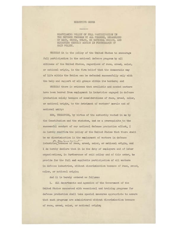 Prohibition of Discrimination in the Defense Industry (1941) - Page 1