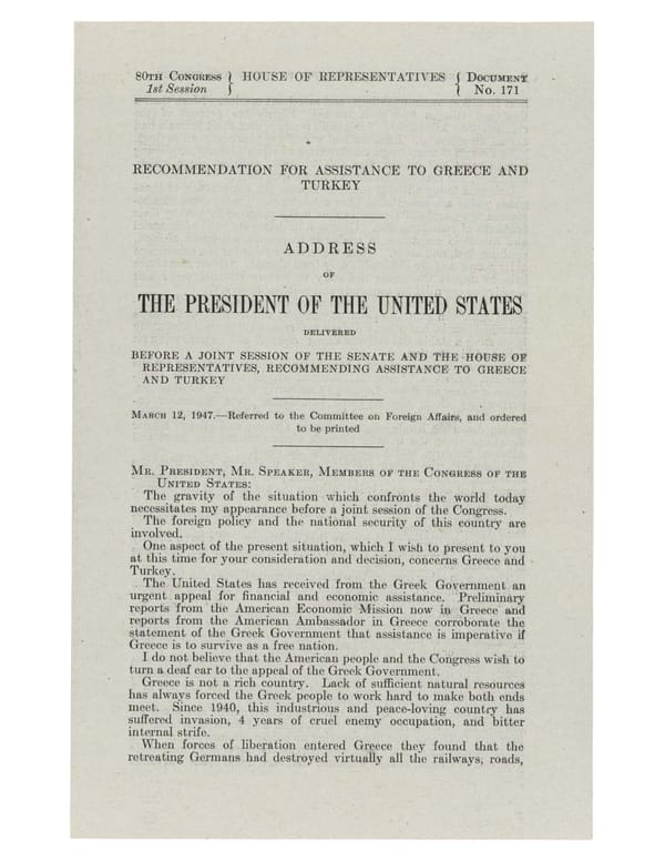 Truman Doctrine (1947) - Page 1