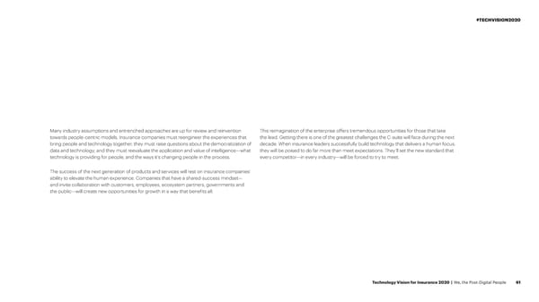 Technology Vision for Insurance 2020 - Page 61