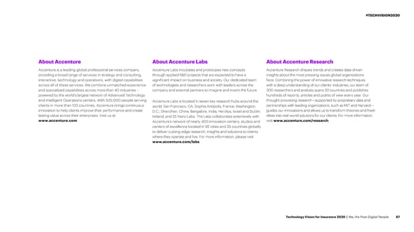 Technology Vision for Insurance 2020 - Page 67