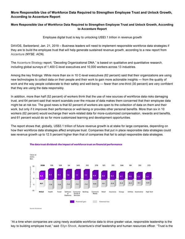 More Responsible Use of Workforce Data Required to Strengthen Employee Trust and Unlock Growth - Page 1
