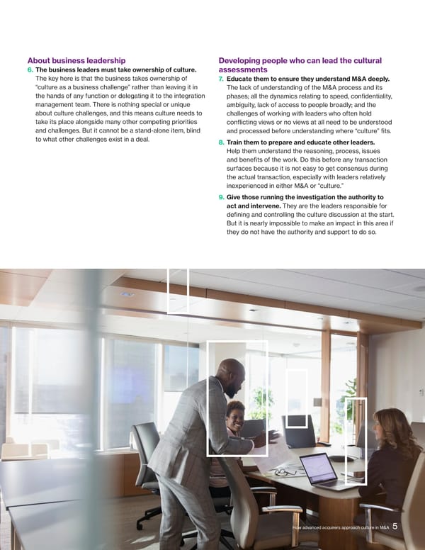 How Advanced Acquirers Approach Culture in M&A - Page 6