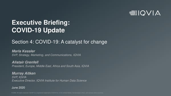 COVID-19 Global Executive Briefing | IQVIA - Page 20