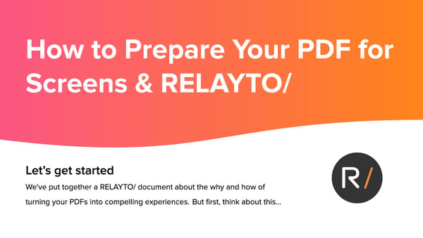 How to Prepare Your PDF for RELAYTO - Page 1