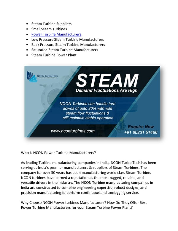 Steam Turbine Service Providers in India - Page 2
