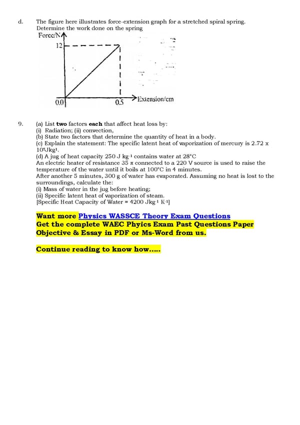 Common or Likely Physics WAEC Questions Free Download - Page 8