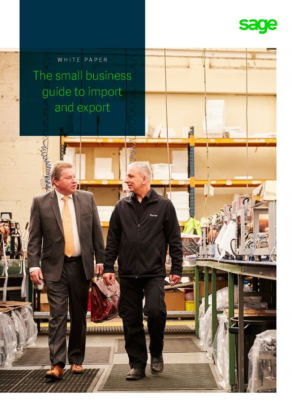 Sage Small Business Guide: Import and Export Flipbook - Page 1