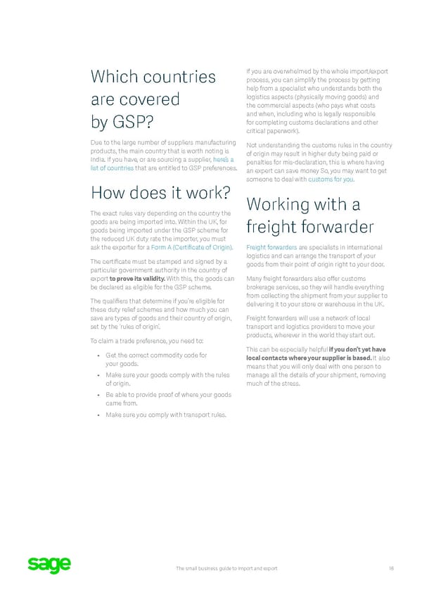 Sage Small Business Guide: Import and Export Flipbook - Page 16