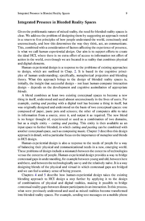 Human Experiential Design of Presence in Everyday - Page 20