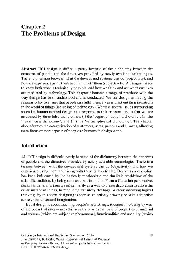 Human Experiential Design of Presence in Everyday - Page 23