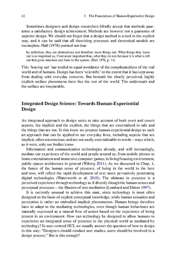 Human Experiential Design of Presence in Everyday - Page 51