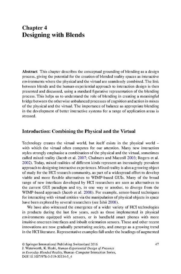 Human Experiential Design of Presence in Everyday - Page 56