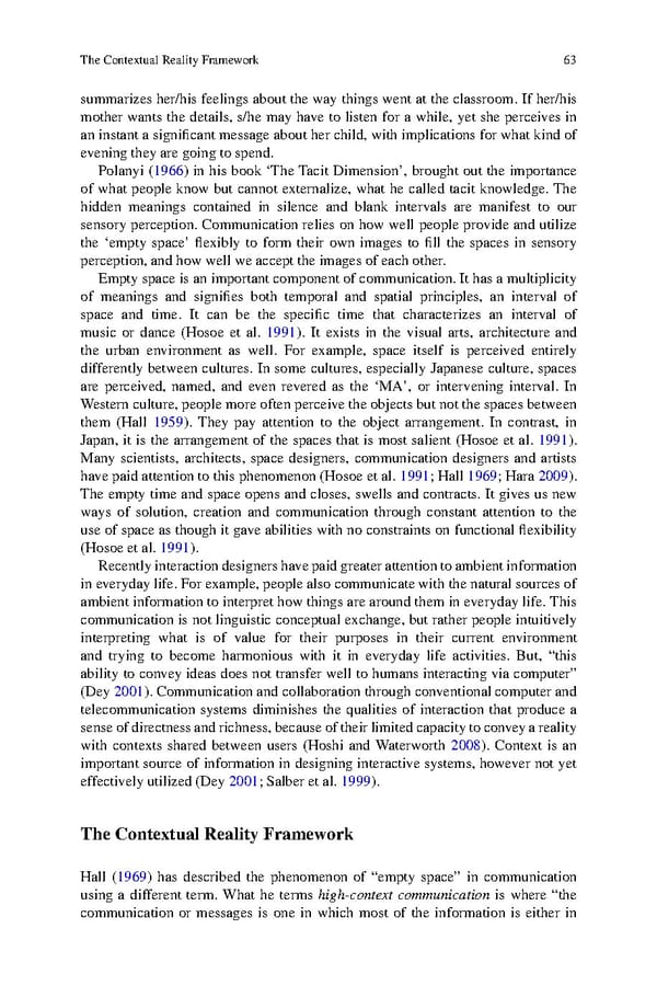 Human Experiential Design of Presence in Everyday - Page 71